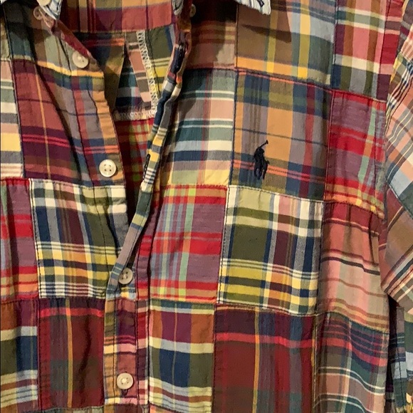 Ralph Lauren Madras boys shirt size M (12/14) - Picture 3 of 4